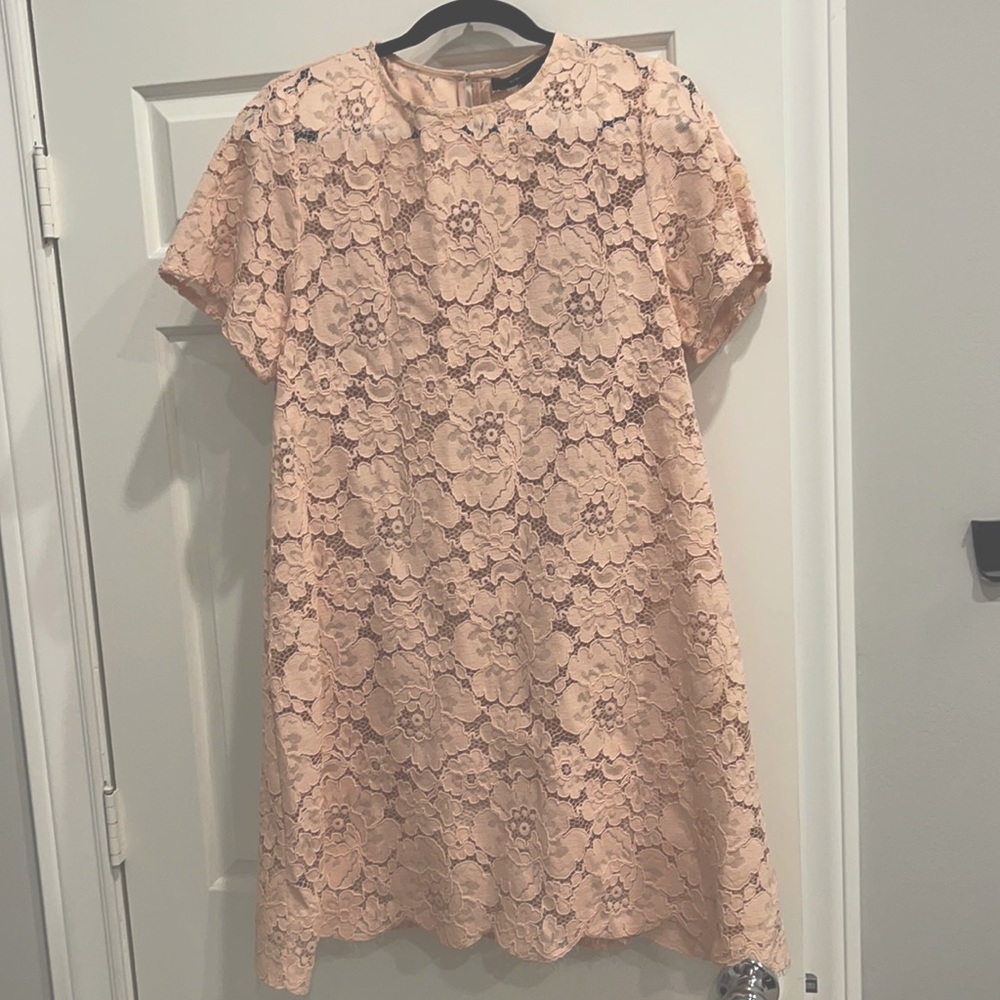 Beautiful blush pink lace dress.